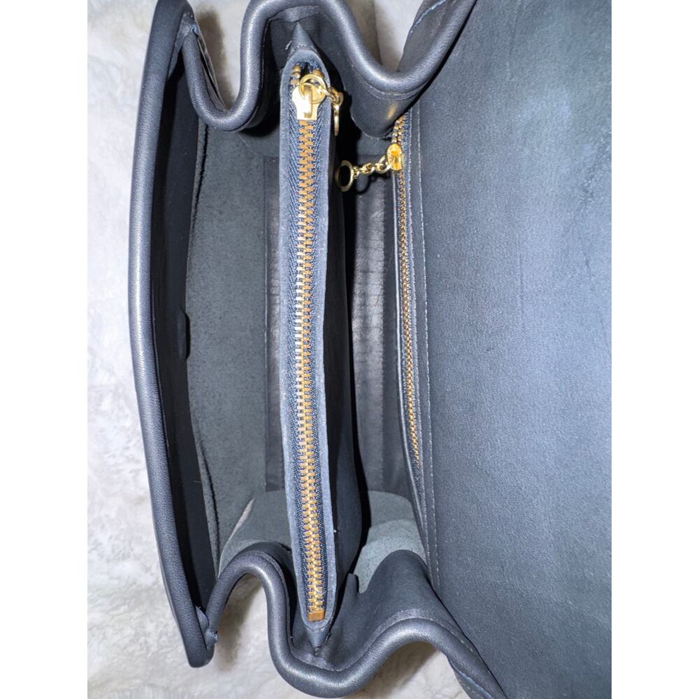 Rare Vintage Coach Manor Bag Navy Gorgeous Silky soft - Picture 5 of 15